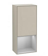 Шкафчик для ванной Villeroy & Boch Finion 41,8х93,6х27 см петли слева с подсветкой МДФ песок матовый лак/светло-серый матовый лак G540GJHH