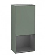 Шкафчик для ванной Villeroy & Boch Finion 41,8х93,6х27 см петли слева с подсветкой МДФ оливковый матовый лак/антрацит матовый лак G540GKGM