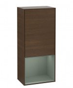 Шафка для ванної Villeroy & Boch Finion 41,8х93,6х27 см петлі зліва з підсвічуванням ДСП шпон волоського горіха/оливковий матовий лак G540GMGN