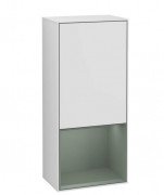 Шкафчик для ванной Villeroy & Boch Finion 41,8х93,6х27 см петли слева с подсветкой МДФ белый матовый лак/оливковый матовый лак G540GMMT