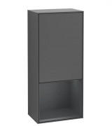 Шафка для ванної Villeroy & Boch Finion 41,8 х93, 6х27 см петлі зліва з підсвічуванням МДФ антрацит матовий лак/темно-синій матовий лак G540HGGK