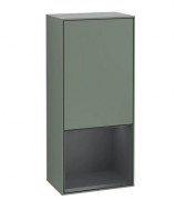 Шкафчик для ванной Villeroy & Boch Finion 41,8х93,6х27 см петли слева с подсветкой МДФ оливковый матовый лак/темно-синий матовый лак G540HGGM