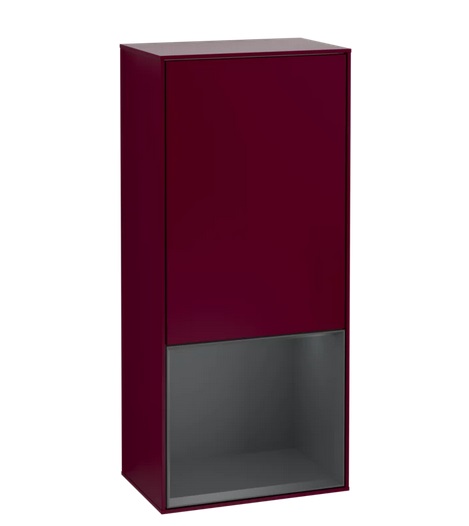 Шкафчик для ванной Villeroy & Boch Finion 41,8х93,6х27 см петли слева с подсветкой МДФ пион матовый лак/темно-синий матовый лак G540HGHB