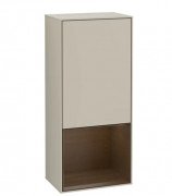 Шкафчик для ванной Villeroy & Boch Finion 41,8х93,6х27 см петли слева с подсветкой МДФ песок матовый лак/шпон грецкого ореха G540GNHH