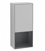 Шкафчик для ванной Villeroy & Boch Finion 41,8х93,6х27 см петли слева с подсветкой МДФ светло-серый матовый лак/темно-синий матовый лак G540HGGJ