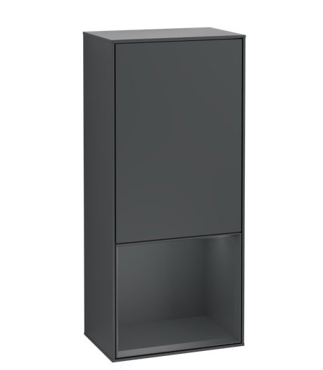 Шкафчик для ванной Villeroy & Boch Finion 41,8х93,6х27 см петли слева с подсветкой МДФ темно-синий матовый лак G540HGHG