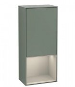 Шкафчик для ванной Villeroy & Boch Finion 41,8х93,6х27 см петли слева с подсветкой МДФ оливковый матовый лак/песок матовый лак G540HHGM