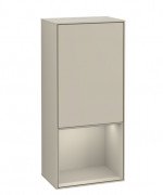 Шкафчик для ванной Villeroy & Boch Finion 41,8х93,6х27 см петли слева с подсветкой МДФ песок матовый лак G540HHHH
