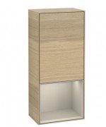 Шкафчик для ванной Villeroy & Boch Finion 41,8х93,6х27 см петли слева с подсветкой ДСП шпон дуба/песок матовый лак G540HHPC