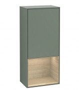 Шкафчик для ванной Villeroy & Boch Finion 41,8х93,6х27 см петли слева с подсветкой МДФ оливковый матовый лак/шпон дуба G540PCGM