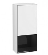 Шкафчик для ванной Villeroy & Boch Finion 41,8х93,6х27 см петли слева с подсветкой МДФ глянцевый белый лак/глянцевый черный лак G540PHGF