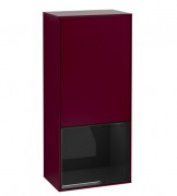 Шкафчик для ванной Villeroy & Boch Finion 41,8х93,6х27 см петли слева с подсветкой МДФ пион матовый лак/глянцевый черный лак G540PHHB