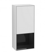 Шкафчик для ванной Villeroy & Boch Finion 41,8х93,6х27 см петли слева с подсветкой МДФ белый матовый лак/глянцевый черный лак G540PHMT