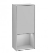 Шкафчик для ванной Villeroy & Boch Finion 41,8х93,6х27 см петли справа с подсветкой МДФ светло-серый матовый лак F550GJGJ