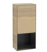 Шафка для ванної Villeroy & Boch Finion 41,8х93,6х27 см петлі зліва з підсвічуванням ДСП шпон дуба/чорний матовий лак G540PDPC