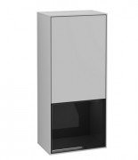 Шкафчик для ванной Villeroy & Boch Finion 41,8х93,6х27 см петли слева с подсветкой МДФ светло-серый матовый лак/глянцевый черный лак G540PHGJ