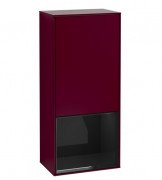 Шкафчик для ванной Villeroy & Boch Finion 41,8х93,6х27 см петли слева с подсветкой МДФ пион матовый лак/глянцевый черный лак G540PHHB