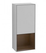 Шкафчик для ванной Villeroy & Boch Finion 41,8х93,6х27 см петли справа с подсветкой МДФ светло-серый матовый лак/шпон грецкого ореха F550GNGJ