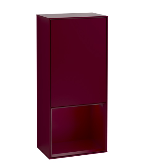 Шафка для ванної Villeroy & Boch Finion 41,8х93,6х27 см петлі праворуч з підсвічуванням МДФ півонія матовий лак F550HBHB