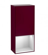 Шкафчик для ванной Villeroy & Boch Finion 41,8х93,6х27 см петли справа с подсветкой МДФ пион матовый лак/белый матовый лак F550MTHB