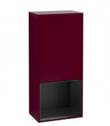 Шкафчик для ванной Villeroy & Boch Finion 41,8х93,6х27 см петли справа с подсветкой МДФ пион матовый лак/черный матовый лак F550PDHB