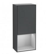 Шкафчик для ванной Villeroy & Boch Finion 41,8х93,6х27 см петли справа с подсветкой МДФ темно-синий матовый лак/светло-серый матовый лак F550GJHG