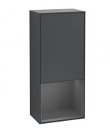 Шкафчик для ванной Villeroy & Boch Finion 41,8х93,6х27 см петли справа с подсветкой МДФ темно-синий матовый лак/антрацит матовый лак F550GKHG