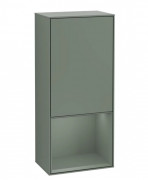 Шкафчик для ванной Villeroy & Boch Finion 41,8х93,6х27 см петли справа с подсветкой МДФ оливковый матовый лак F550GMGM