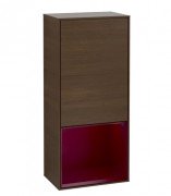 Шкафчик для ванной Villeroy & Boch Finion 41,8х93,6х27 см петли справа с подсветкой ДСП шпон грецкого ореха/пион матовый лак F550HBGN