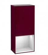 Шкафчик для ванной Villeroy & Boch Finion 41,8х93,6х27 см петли справа с подсветкой МДФ пион матовый лак/белый матовый лак F550MTHB