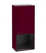 Шкафчик для ванной Villeroy & Boch Finion 41,8х93,6х27 см петли справа с подсветкой МДФ пион матовый лак/черный матовый лак F550PDHB