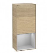 Шафка для ванної Villeroy & Boch Finion 41,8х93,6х27 см петлі праворуч з підсвічуванням ДСП шпон дуба/світло-сірий матовий лак F550GJPC