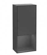 Шафка для ванної Villeroy & Boch Finion 41,8х93,6х27 см петлі праворуч з підсвічуванням МДФ темно-синій матовий лак/антрацит матовий лак F550GKHG