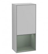 Шкафчик для ванной Villeroy & Boch Finion 41,8х93,6х27 см петли справа с подсветкой МДФ светло-серый матовый лак/оливковый матовый лак F550GMGJ