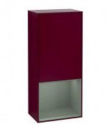 Шкафчик для ванной Villeroy & Boch Finion 41,8х93,6х27 см петли справа с подсветкой МДФ пион матовый лак/оливковый матовый лак F550GMHB