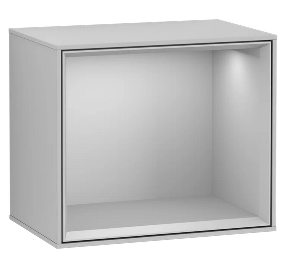 Стеллаж для ванной Villeroy & Boch Finion 41,8х35,6х27 см с подсветкой МДФ светло-серый матовый лак F580GJGJ