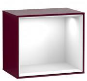 Стелаж для ванної Villeroy & Boch Finion 41,8х35,6х27 см з підсвічуванням МДФ півонія матовий лак/глянсовий білий лак F580GFHB