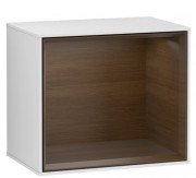 Стеллаж для ванной Villeroy & Boch Finion 41,8х35,6х27 см с подсветкой МДФ белый матовый лак/шпон грецкого ореха F580GNMT