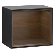 Стеллаж для ванной Villeroy & Boch Finion 41,8х35,6х27 см с подсветкой МДФ черный матовый лак/шпон грецкого ореха F580GNPD