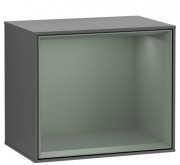 Стелаж для ванної Villeroy & Boch Finion 41,8 х35, 6х27 см з підсвічуванням МДФ антрацит матовий лак/оливковий матовий лак F580GMGK