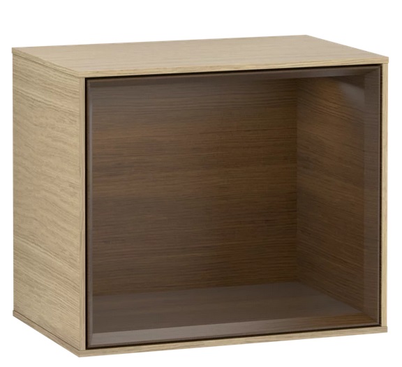 Стелаж для ванної Villeroy & Boch Finion 41,8х35,6х27 см з підсвічуванням ДСП шпон дуба/шпон волоського горіха F580GNPC