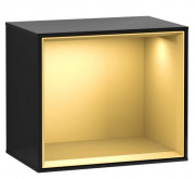 Стелаж для ванної Villeroy & Boch Finion 41,8х35,6х27 см з підсвічуванням МДФ глянсовий чорний лак/золотий матовий лак F580HFPH