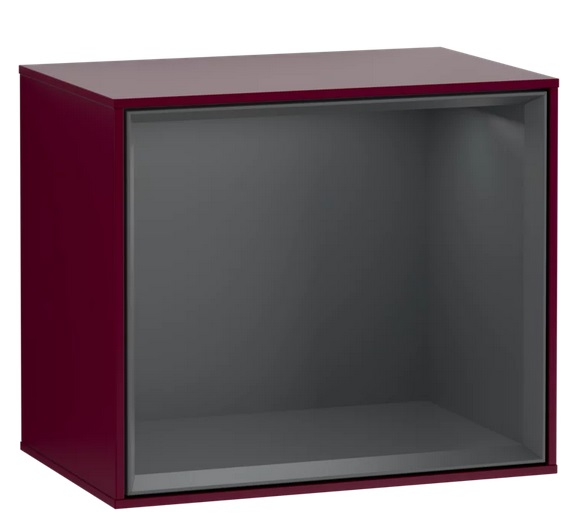 Стеллаж для ванной Villeroy & Boch Finion 41,8х35,6х27 см с подсветкой МДФ пион матовый лак/темно-синий матовый лак F580HGHB