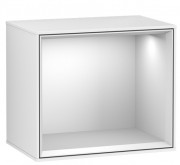 Стеллаж для ванной Villeroy & Boch Finion 41,8х35,6х27 см с подсветкой МДФ глянцевый белый лак/белый матовый лак F580MTGF
