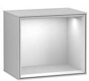 Стеллаж для ванной Villeroy & Boch Finion 41,8х35,6х27 см с подсветкой МДФ светло-серый матовый лак/белый матовый лак F580MTGJ