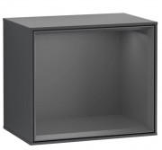 Стелаж для ванної Villeroy & Boch Finion 41,8 х35, 6х27 см з підсвічуванням МДФ темно-синій матовий лак/антрацит матовий лак F580GKHG