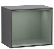 Стеллаж для ванной Villeroy & Boch Finion 41,8х35,6х27 см с подсветкой МДФ антрацит матовый лак/оливковый матовый лак F580GMGK