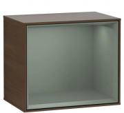 Стелаж для ванної Villeroy & Boch Finion 41,8х35,6х27 см з підсвічуванням ДСП шпон волоського горіха/оливковий матовий лак F580GMGN