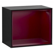 Стеллаж для ванной Villeroy & Boch Finion 41,8х35,6х27 см с подсветкой МДФ глянцевый черный лак/пион матовый лак F580HBPH