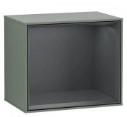 Стеллаж для ванной Villeroy & Boch Finion 41,8х35,6х27 см с подсветкой МДФ оливковый матовый лак/темно-синий матовый лак F580HGGM